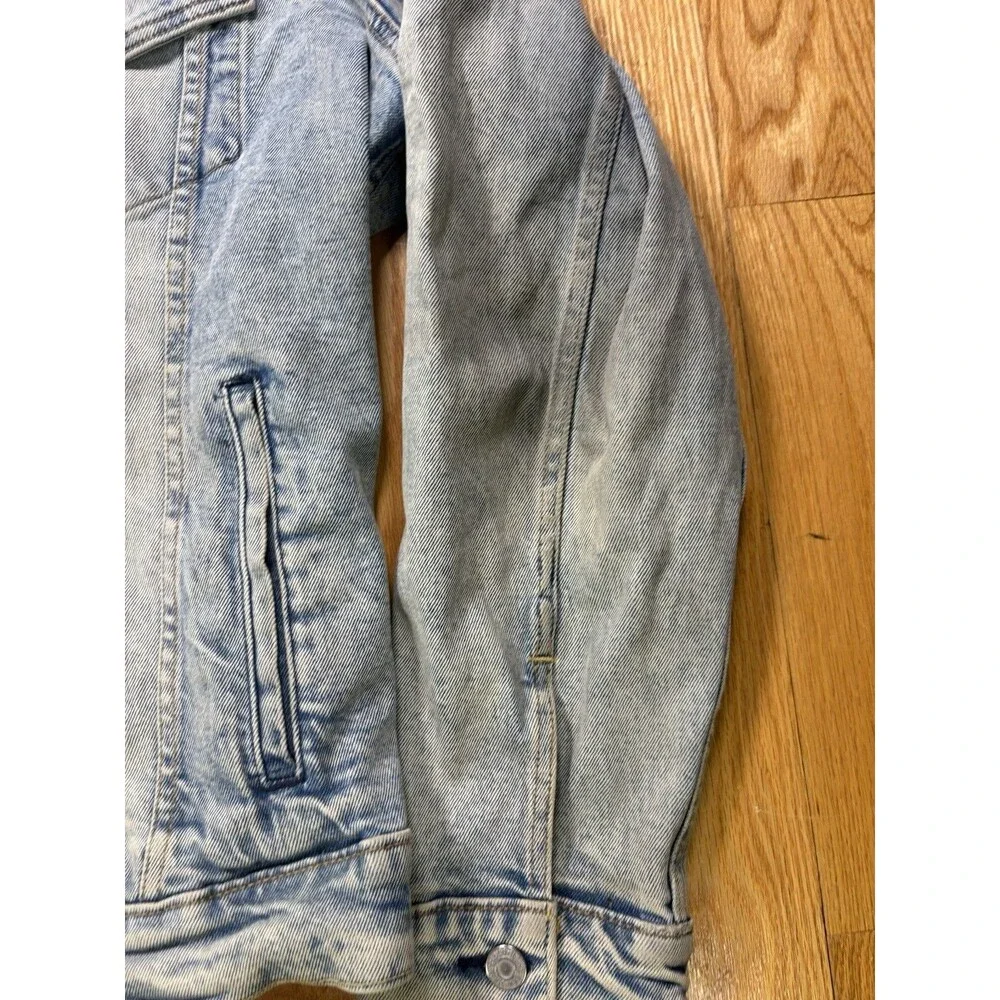 Levi Strauss Denim Trucker Jacket Men’s Western Sz XL Light Wash Faded Jean